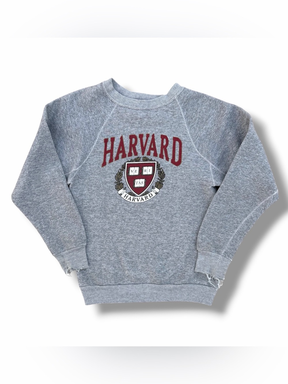 Vintage 80s Harvard Discus Athletic Crewneck Sweatshirt Gray Size Small USA